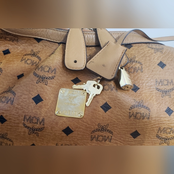 MCM Visetos Cognac Hobo Bag - Picture 6 of 12